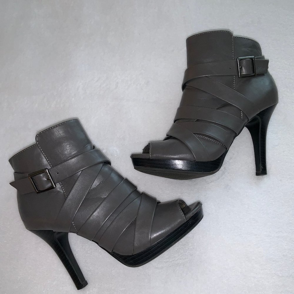 Fioni Buckle Peep-Toe Heels